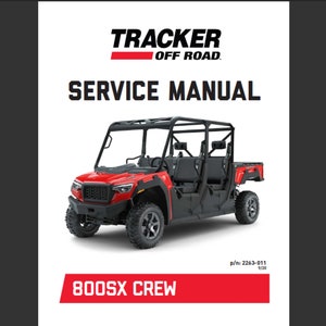 2021 Tracker off Road 800sx Crew Reparatur Werkstatt Bedienungsanleitung Pdf Digital Download