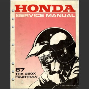1987 Honda TRX250X Fourtrax  ATC Repair Workshop Service Manual PDF digital download