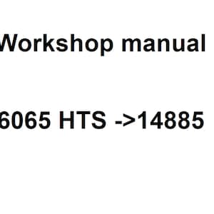 Deutz Fahr 6065 HTS 14885 straw walker combine harvester Workshop Service Manual pdf digital download