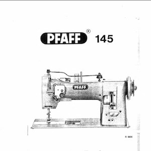 Pfaff 145 owners manual PDF digital download