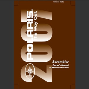 2007 Polaris Scrambler ATV-onderhoud en gebruikershandleiding pdf