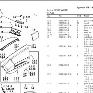 Deutz Fahr Agrotron 108 8110 1001 Spare Parts Manual Catalog pdf digital download