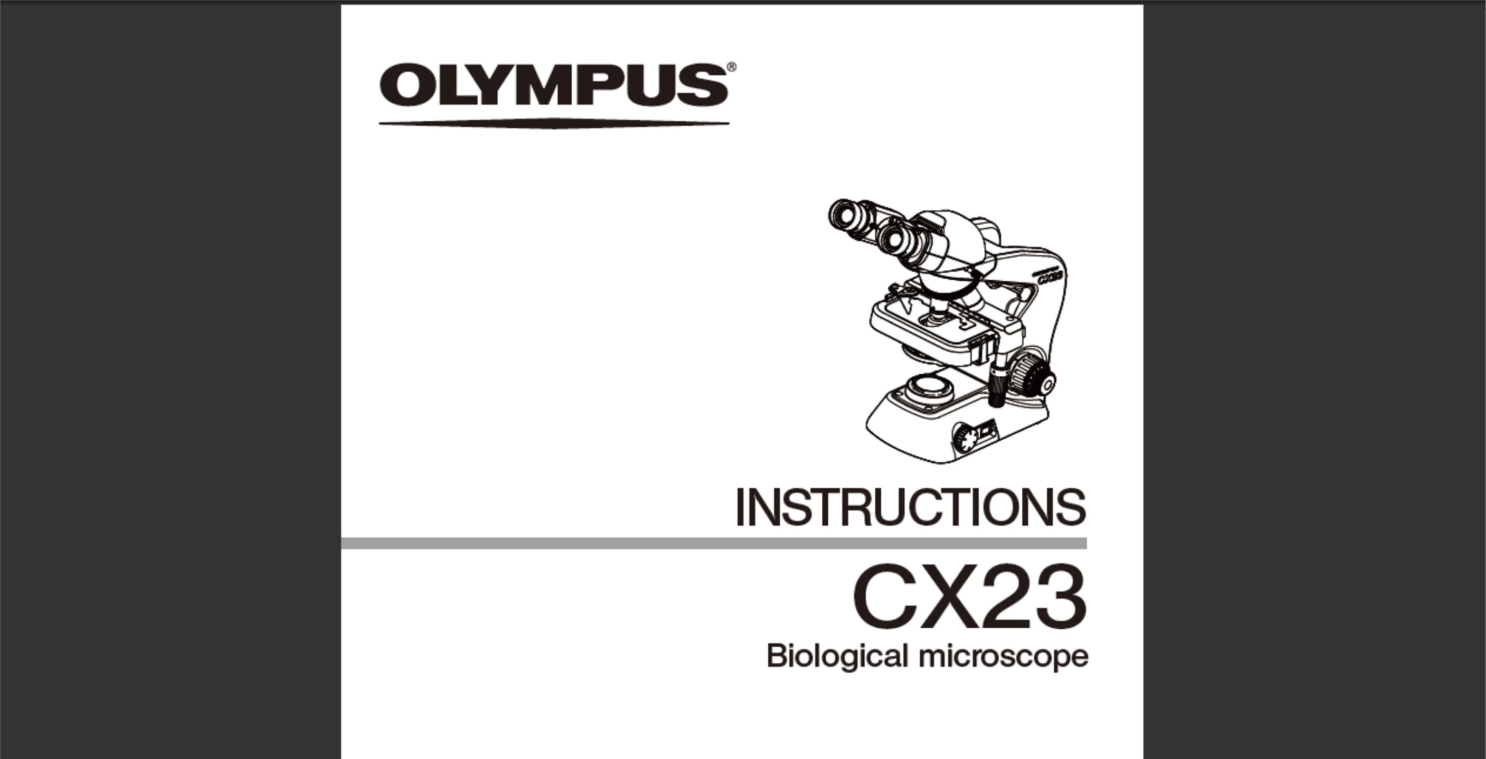 Olympus CX23 Microscope Manual PDF Digital Download Etsy