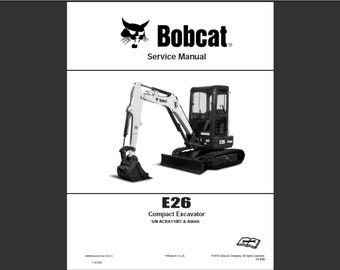 Bobcat E26 Bagger Werkstatt-Servicehandbuch PDF digitaler Download