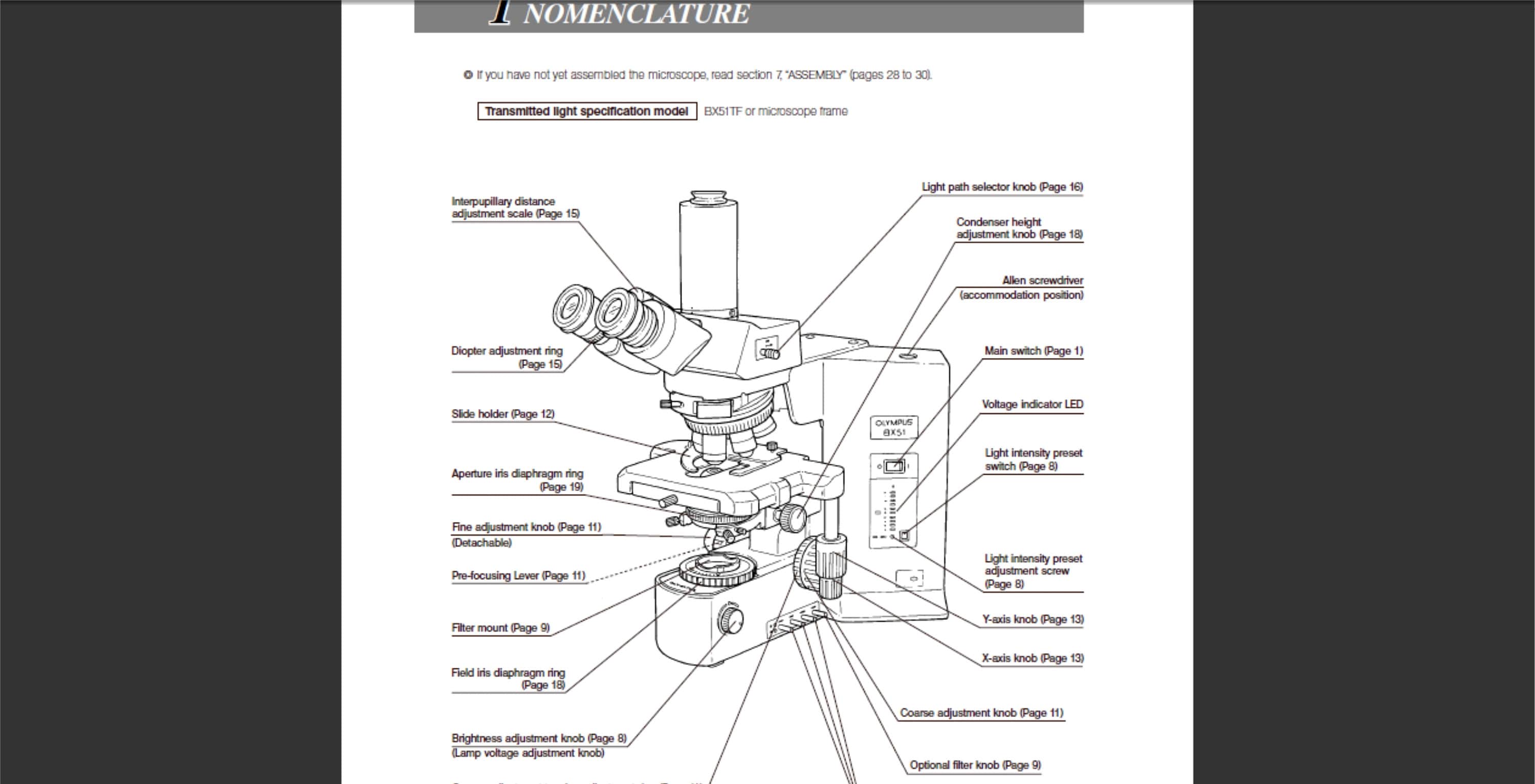 Olympus BX51 Microscope Manual PDF Digital Download - Etsy