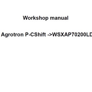 Deutz Fahr 6160.4 Agrotron P-CShift WSXAP70200LD50010 Tractor Workshop Service Manual pdf digital download