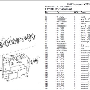 Deutz Fahr 6160P Agrotron Serial Number: WSXU230200LD50001 Spare Parts Manual Catalog pdf digital download