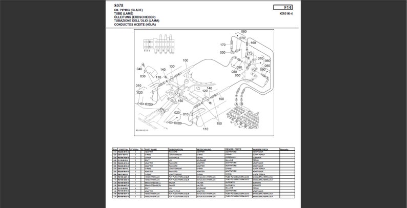 Kubota KX016-4 Bagger Ersatzteilliste Handbuch PDF digitaler Download Bild 4