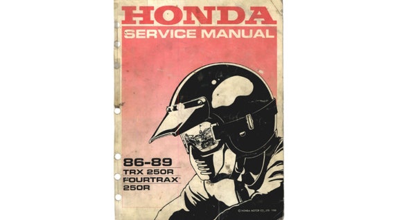 1986 1987 1988 1989 Honda TRX250R FOURTRAX 250R ATV Repair
