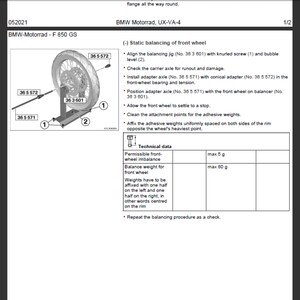 Manuel d'entretien d'atelier BMW F 850 GS K81 à téléchargement numérique PDF image 3