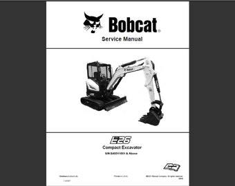 Bobcat E26 Bagger Werkstatt-Servicehandbuch PDF digitaler Download 3