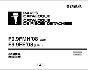 Yamaha 2008 F9.9FMH (6AU1) und F9.9FE (6AU1) Marine-Außenbord-Ersatzteilliste, Handbuch, Katalog, PDF, digitaler Download 10