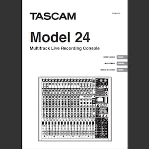 Tascam model 24 manual Multitrack Live Recording Console owners manual PDF digital download