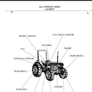 Kubota L4150DT tractor spare parts list pdf digital download