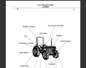 Kubota L4150DT Traktor Ersatzteilliste pdf digitaler Download