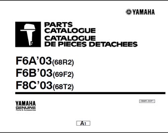 Liste des pièces de rechange du hors-bord marin Yamaha 2003 F6A (68R2), F6B (69F2) et F8C (68T2) Catalogue PDF en téléchargement numérique 7