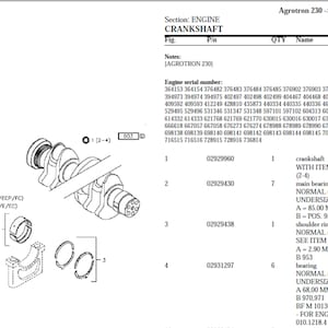 Deutz Fahr Agrotron 230 8058 Spare Parts Manual Catalog pdf digital download