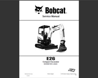 Bobcat E26 Bagger Werkstatt-Servicehandbuch PDF digitaler Download 2