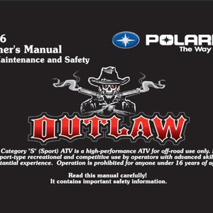 2006 Polaris Outlaw ATV maintenance and owner’s manual pdf