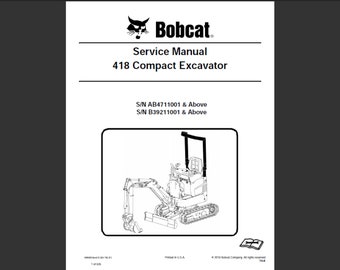 Bobcat 418 Bagger Werkstatt Service Handbuch PDF digitaler Download