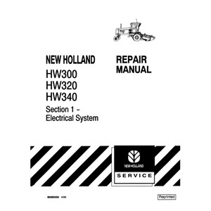 New Holland HW300 HW320 and HW340 Speedrower Windrowers Publication Number 84203602 Workshop Service Manual PDF
