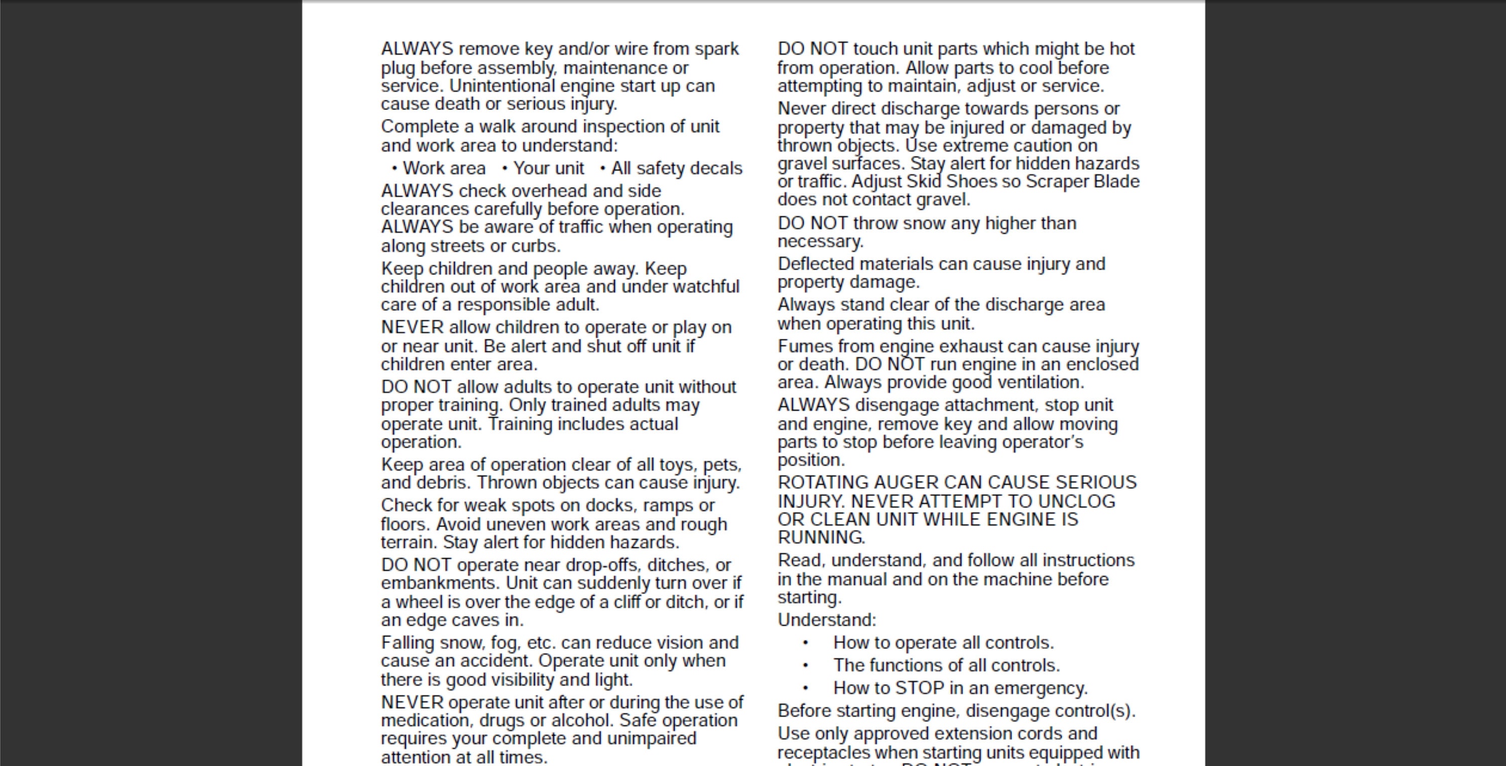 Ariens 921 Series Snowblower Snow Thrower Owners Manual Pdf Digital
