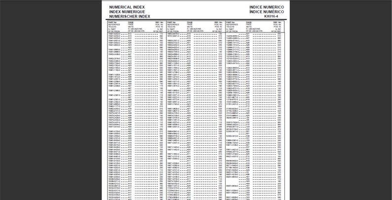 Kubota KX016-4 Bagger Ersatzteilliste Handbuch PDF digitaler Download Bild 5