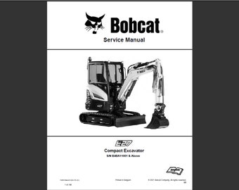 Bobcat E27 Bagger Werkstatt-Servicehandbuch PDF digitaler Download
