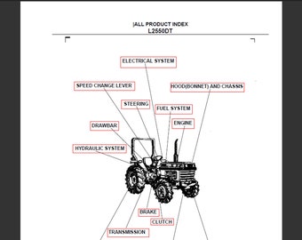 Liste des pièces de rechange du tracteur Kubota L2550DT à téléchargement numérique