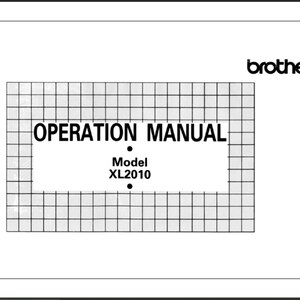 Brother XL 2010 owners manual PDF digital download