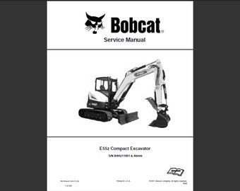 Bobcat E55Z Excavator Workshop Service Manual PDF digital download