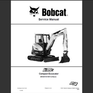 Bobcat E35Z Excavator Workshop Service Manual PDF digital download 1