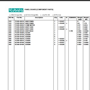 Kubota L2800DT und Kubota L2800HST Traktor Ersatzteilliste pdf digitaler Download Bild 5