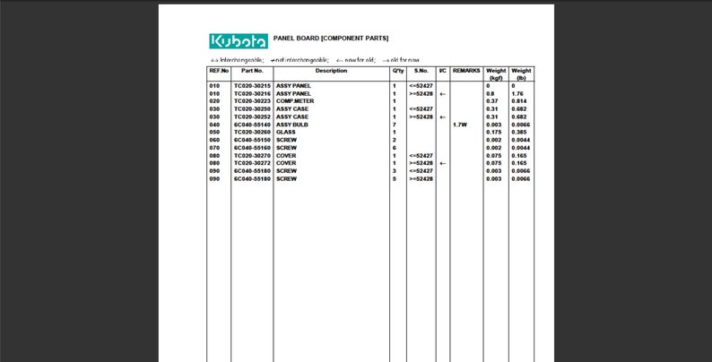 Kubota L2800DT und Kubota L2800HST Traktor Ersatzteilliste pdf digitaler Download Bild 5