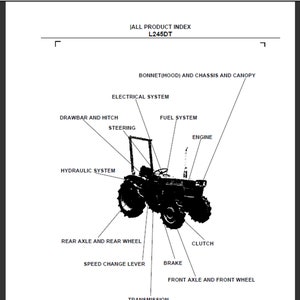 Kubota L245DT tractor spare parts list pdf digital download