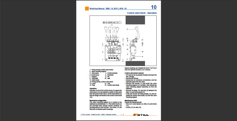 Still Steds R20-15 R20-16 R20-18 R20-20 Elektro-Stapler Werkstatt-Service-Handbuch Pdf digitaler Download Bild 8