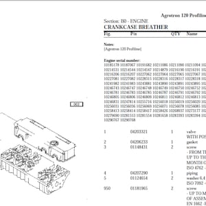 Deutz Fahr Agrotron 120 Profiline 8211 1001 Spare Parts Manual Catalog pdf digital download