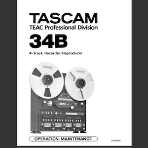 Tascam 34B manual Track Recorder owners manual PDF digital download