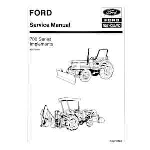 Ford 700 Series Implements Serial 40070090 Workshop Service Manual PDF digital download