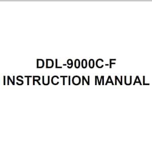 Juki DDL-9000C-F owners manual PDF digital download