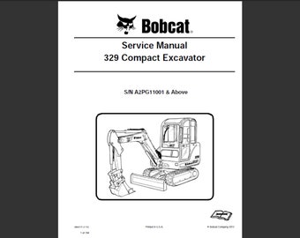 Bobcat 329 Bagger Werkstatt-Servicehandbuch PDF digitaler Download