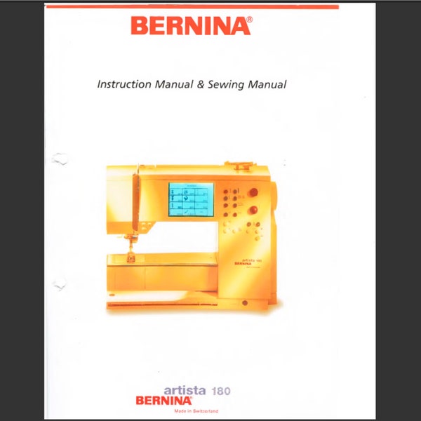 Bernina Artista 180 owners manual Paper copy (Reprint)