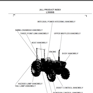 Kubota L355SS tractor spare parts list pdf digital download