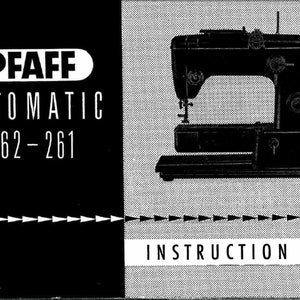 Pfaff 362 and Pfaff 261 owners manual PDF digital download