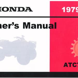 1979 Honda ATC 70 Owners Manual PDF digital download