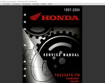 2004 HONDA RECON 250 SERVICE MANUAL PDF visual data 7