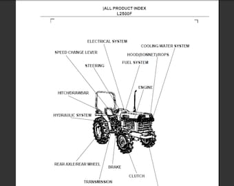 Liste des pièces de rechange du tracteur Kubota L2500F à téléchargement numérique