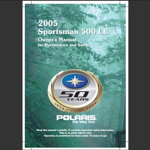 2005 Polaris Sportsman 500 LE ATV maintenance and owner’s manual PDF