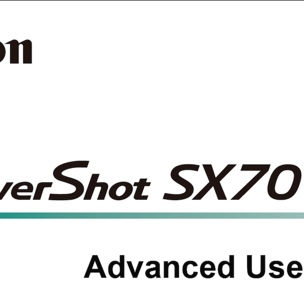 Canon Powershot SX70 HS user owners manual PDF digital download