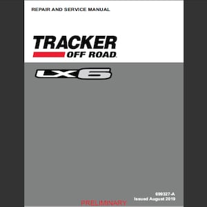 2020 Tracker off Road LX6 72v electric powered vehicle Repair workshop service manual pdf Digital Download